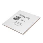 Strichcode QR für einfache Geburtstagsfeier Fliese (Seite)