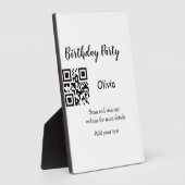 Strichcode QR für einfache Geburtstagsfeier Fotoplatte (Seite)