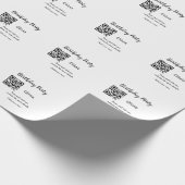 Strichcode QR für einfache Geburtstagsfeier Geschenkpapier (Ecke)