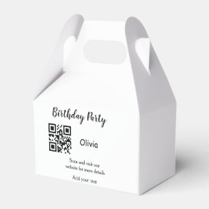 Strichcode QR für einfache Geburtstagsfeier Geschenkschachtel