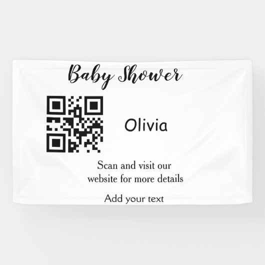Strichcode QR Name det Banner (Horizontal)