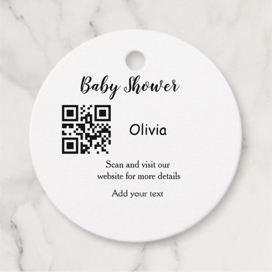 Strichcode QR Name det Geschenkanhänger (Vorderseite)