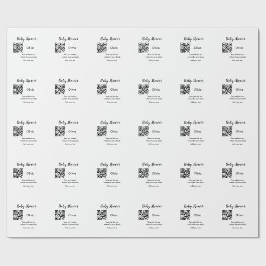 Strichcode QR Name det Geschenkpapier (Flach)