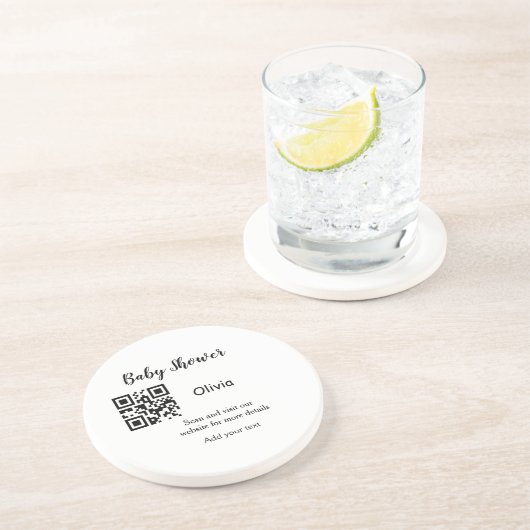 Strichcode QR Name det Getränkeuntersetzer (Seite)