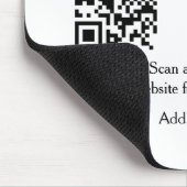 Strichcode QR Name det Mousepad (Ecke)