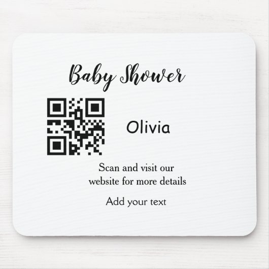 Strichcode QR Name det Mousepad (Vorne)