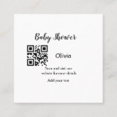 Strichcode QR Name det Quadratische Visitenkarte (Rückseite)