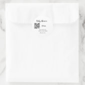 Strichcode QR Name det Runder Aufkleber (Tasche)
