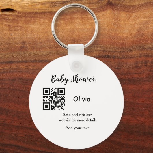 Strichcode QR Name det Schlüsselanhänger (Vorderseite)