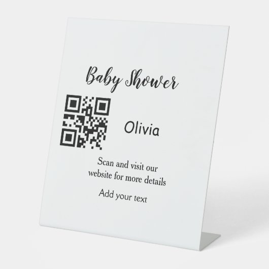 Strichcode QR Name det Sockelschild (Vorderseite)