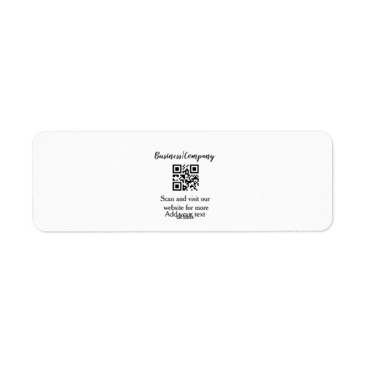 Strichcode QR Name für einfache Unternehmenswebsit (Vorne)