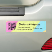 Strichcode QR Name für einfache Unternehmenswebsit Autoaufkleber (Auf Auto)