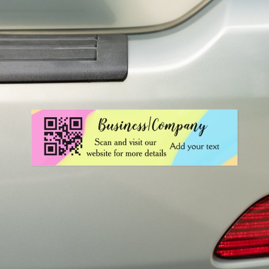 Strichcode QR Name für einfache Unternehmenswebsit Autoaufkleber (Auf Auto)