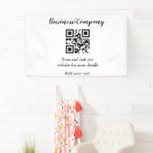 Strichcode QR Name für einfache Unternehmenswebsit Banner (Insitu)