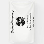 Strichcode QR Name für einfache Unternehmenswebsit Banner (Vertikal)