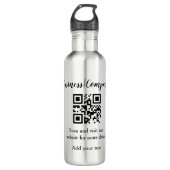 Strichcode QR Name für einfache Unternehmenswebsit Edelstahlflasche (Vorderseite)
