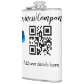 Strichcode QR Name für einfache Unternehmenswebsit Flachmann (Links)