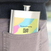 Strichcode QR Name für einfache Unternehmenswebsit Flachmann (Beispiel)