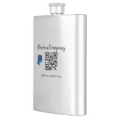 Strichcode QR Name für einfache Unternehmenswebsit Flachmann (Links)