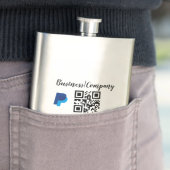 Strichcode QR Name für einfache Unternehmenswebsit Flachmann (Beispiel)