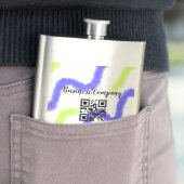 Strichcode QR Name für einfache Unternehmenswebsit Flachmann (Beispiel)