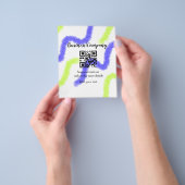 Strichcode QR Name für einfache Unternehmenswebsit Flyer (Gruppe)