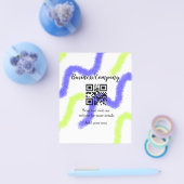 Strichcode QR Name für einfache Unternehmenswebsit Flyer (Einzeln)