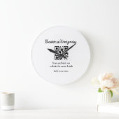 Strichcode QR Name für einfache Unternehmenswebsit Große Wanduhr (Zuhause)
