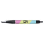 Strichcode QR Name für einfache Unternehmenswebsit Kugelschreiber (Vorderseite)