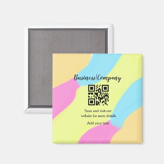 Strichcode QR Name für einfache Unternehmenswebsit Magnet (Vorderseite/Rückseite)