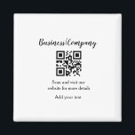 Strichcode QR Name für einfache Unternehmenswebsit Magnet<br><div class="desc">Zum Geburtstag konzipiert</div>