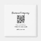 Strichcode QR Name für einfache Unternehmenswebsit Magnet (Vorne)