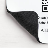 Strichcode QR Name für einfache Unternehmenswebsit Mousepad (Ecke)
