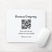 Strichcode QR Name für einfache Unternehmenswebsit Mousepad (Mit Mouse)