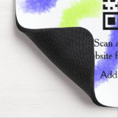 Strichcode QR Name für einfache Unternehmenswebsit Mousepad (Ecke)