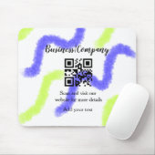 Strichcode QR Name für einfache Unternehmenswebsit Mousepad (Mit Mouse)