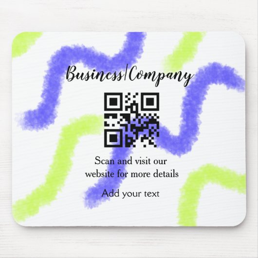 Strichcode QR Name für einfache Unternehmenswebsit Mousepad (Vorne)
