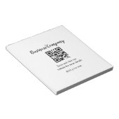 Strichcode QR Name für einfache Unternehmenswebsit Notizblock (angewinkelt)