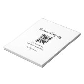 Strichcode QR Name für einfache Unternehmenswebsit Notizblock (Rotiert)