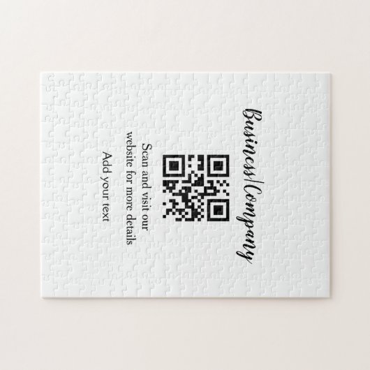 Strichcode QR Name für einfache Unternehmenswebsit Puzzle (Horizontal)