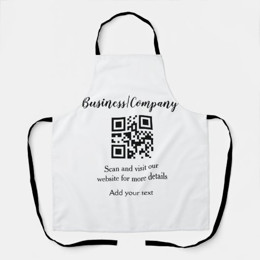 Strichcode QR Name für einfache Unternehmenswebsit Schürze (Vorderseite)