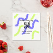 Strichcode QR Name für einfache Unternehmenswebsit Serviette (Beispiel)