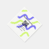 Strichcode QR Name für einfache Unternehmenswebsit Serviette (Ecke)