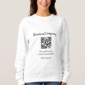 Strichcode QR Name für einfache Unternehmenswebsit Sweatshirt (Vorderseite)