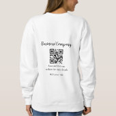 Strichcode QR Name für einfache Unternehmenswebsit Sweatshirt (Rückseite)