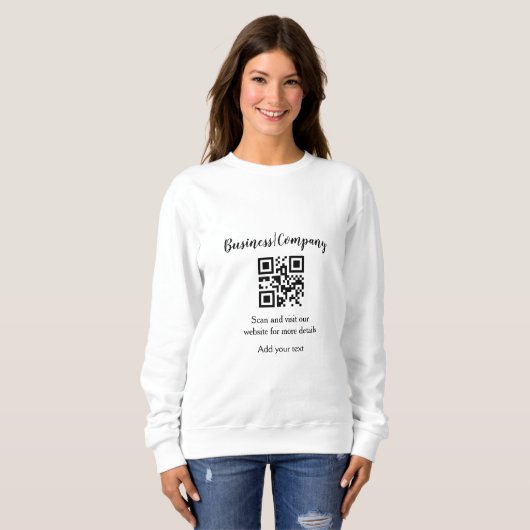 Strichcode QR Name für einfache Unternehmenswebsit Sweatshirt (Vorne ganz)