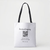 Strichcode QR Name für einfache Unternehmenswebsit Tasche (Vorderseite)