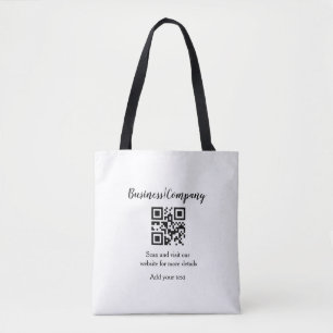 Strichcode QR Name für einfache Unternehmenswebsit Tasche