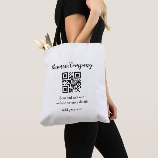 Strichcode QR Name für einfache Unternehmenswebsit Tasche (Von Nahem)