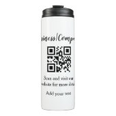 Strichcode QR Name für einfache Unternehmenswebsit Thermosbecher (Vorderseite)